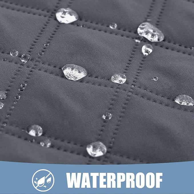 Smiry Waterproof Dog Bed Cover Pet Blanket, Soft Washable Dog Blanket for Furniture Bed Couch Sofa Reversible, Checkered (68"x82", Dark Grey/Black)