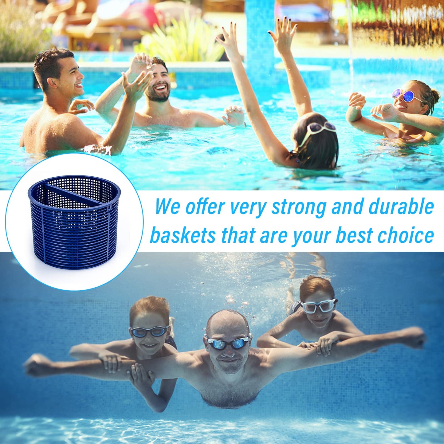 ChangTa Pool Skimmer Basket Replacement, for Hayward SPX1082CA & Aladdin B-152 Skimmer Models SP1082 SP1083 SP1084 1085 1086 SP1075 1075T 1076 1077 Skimmers Basket - Blue