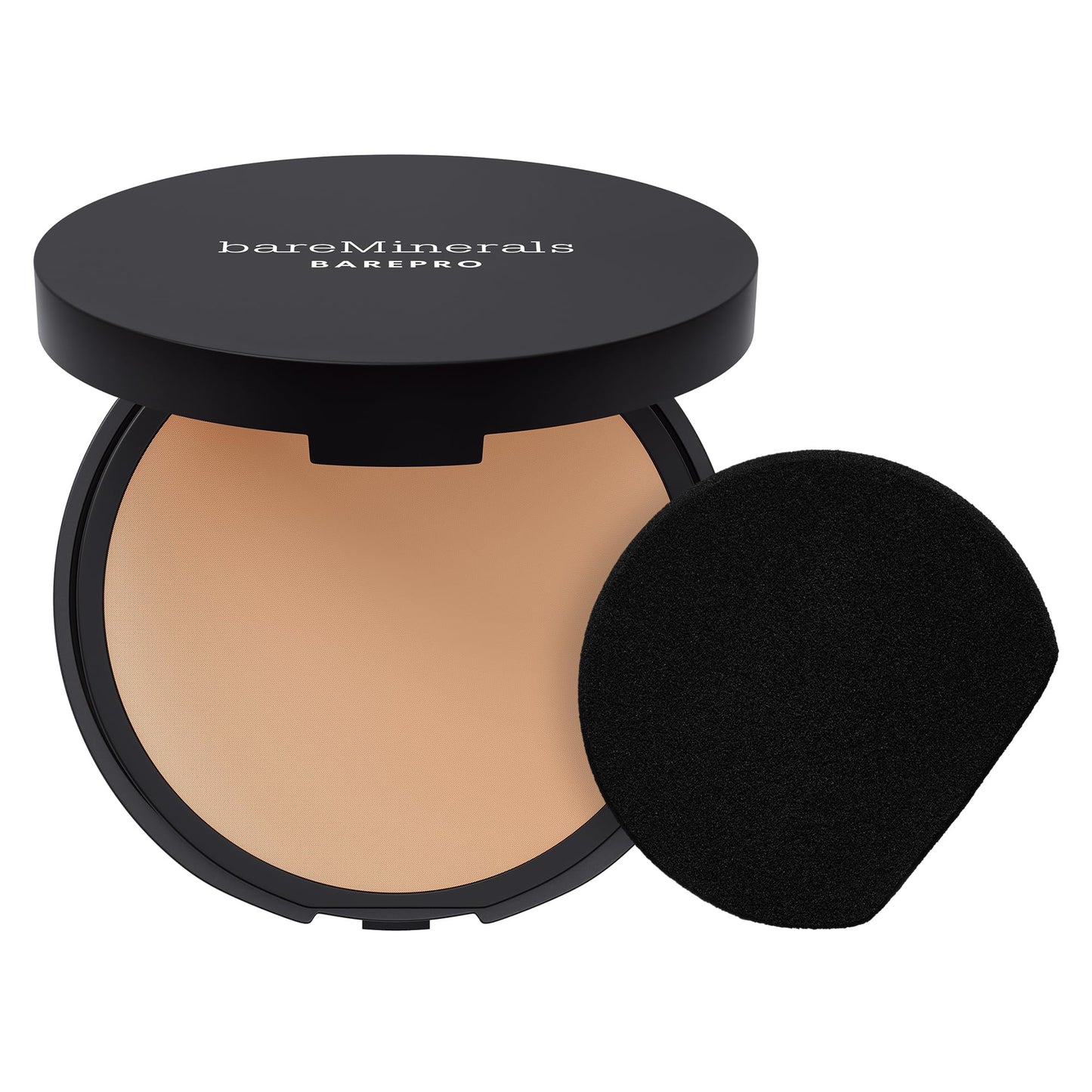 bareMinerals Barepro 24HR Skin-Perfecting Powder Foundation, Matte Pressed Powder Foundation Full Coverage with Plant-Based Squalene, Oil Control, Vegan - Light 25 Warm