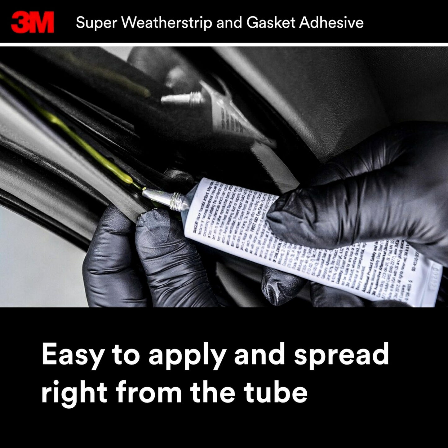 3M Super Weatherstrip and Gasket Adhesive, 08001, Yellow, 5 fl oz Tube, 1 Per Pack