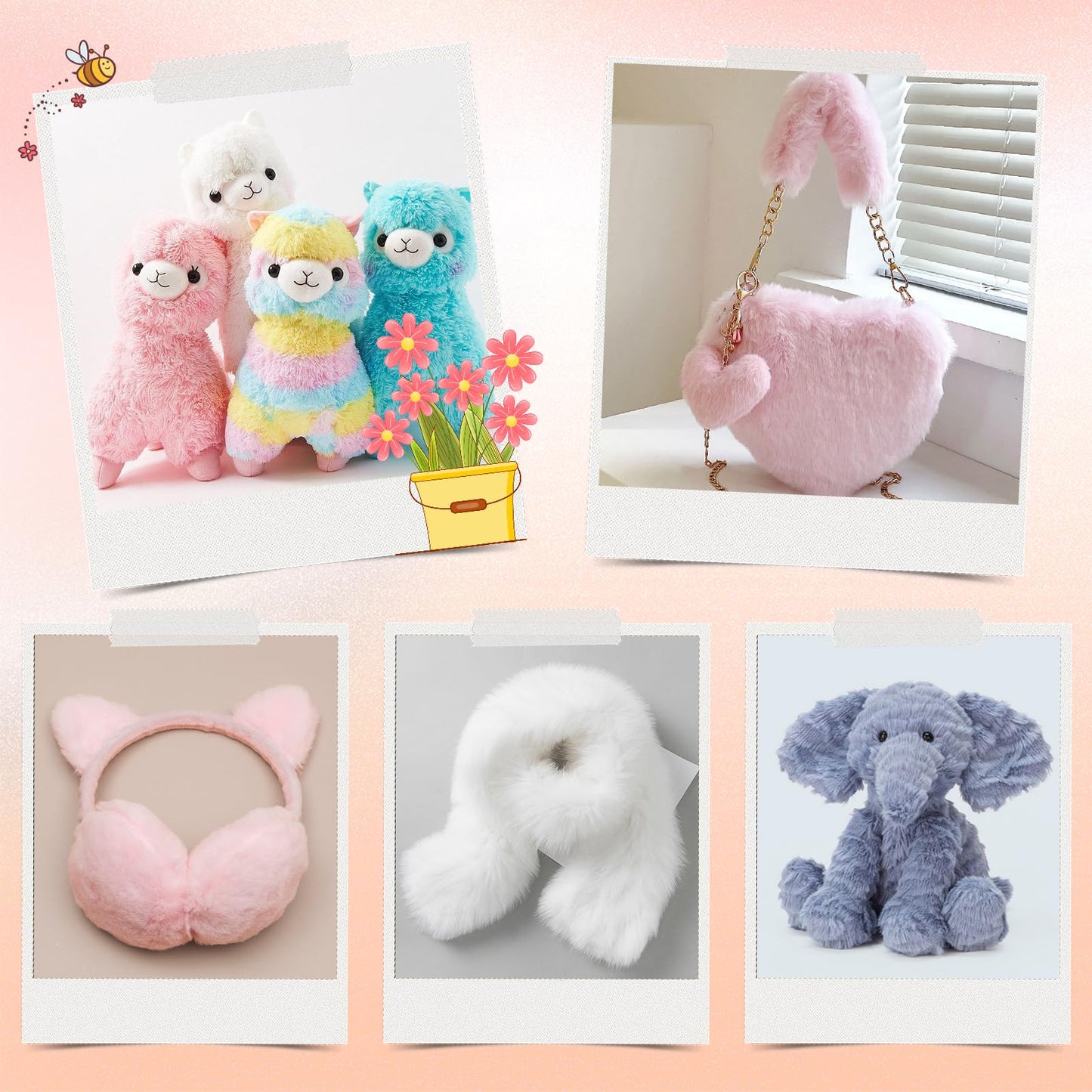 6 Skeins Faux Fur Yarn Soft Fluffy for Crocheting - Chunky Fuzzy Yarn for Crochet Amigurumi, Hat, Shawls, Total Length (71x6) Yards (Cream)