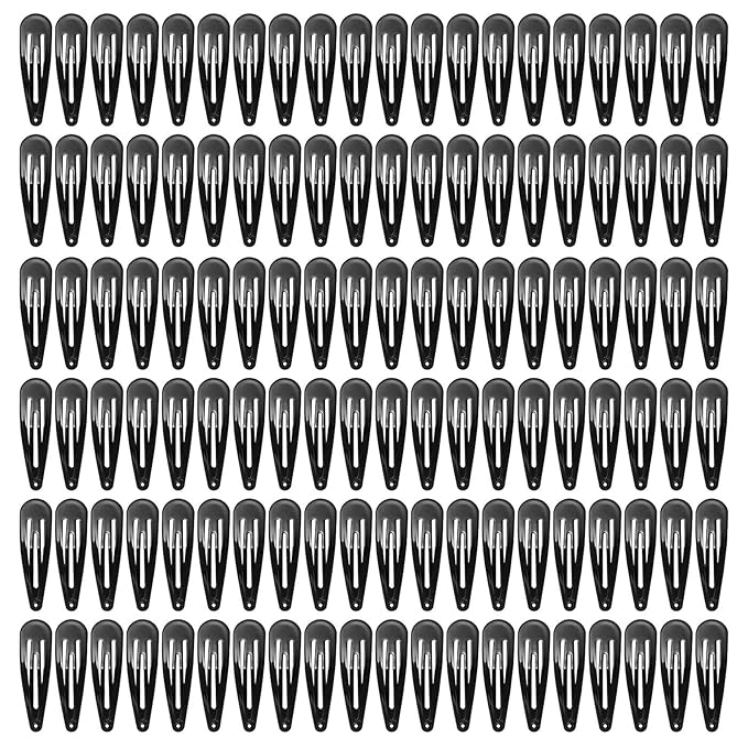120 Pack Black Hair Clips | Non-Slip Snap Clips for Women & Girls | Durable Hairpins for Thick Hair, Updos, Braids & Buns | Secure Hold, Snag-Free Design