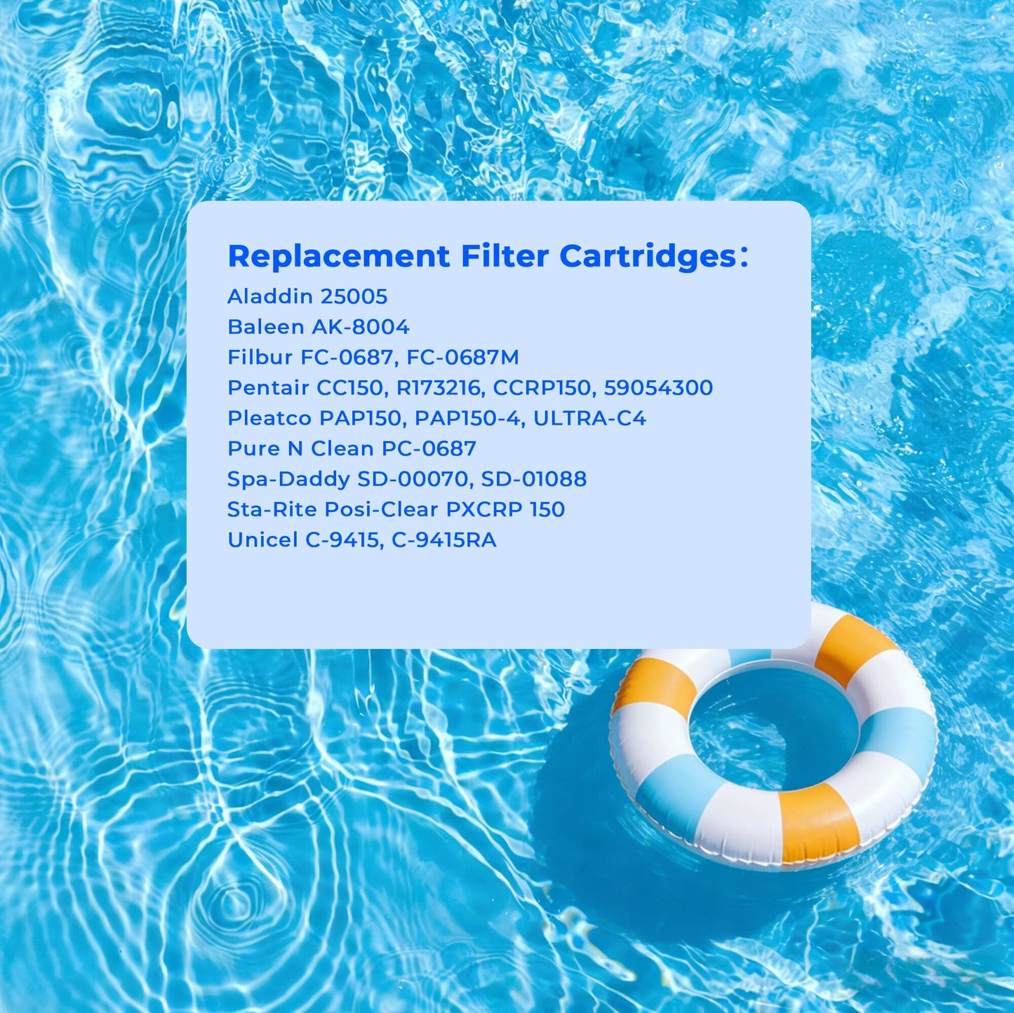 AQUIVEX CCRP150 Pool Filter Cartridge, Compatible with Pentair Clean & Clear 150, 160317, Pentair Clean and Clear RP 150, 160355, R173216, Pleatco PAP150, Filbur FC-0687, Unicel C-9415, 2 Pack