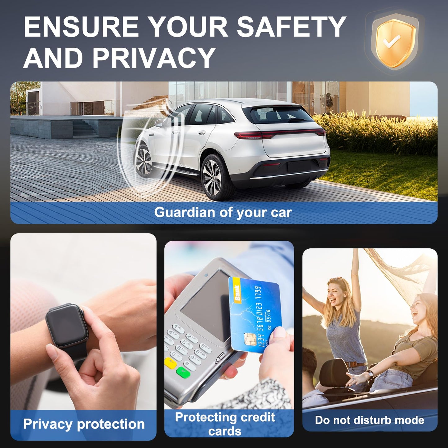 Samfolk Faraday Box with Faraday Bags for Car Keys, Car Key Signal Blocking Box, Keyless Entry Car Key Safe Protector Anti-Theft Shielding Cage (Small)