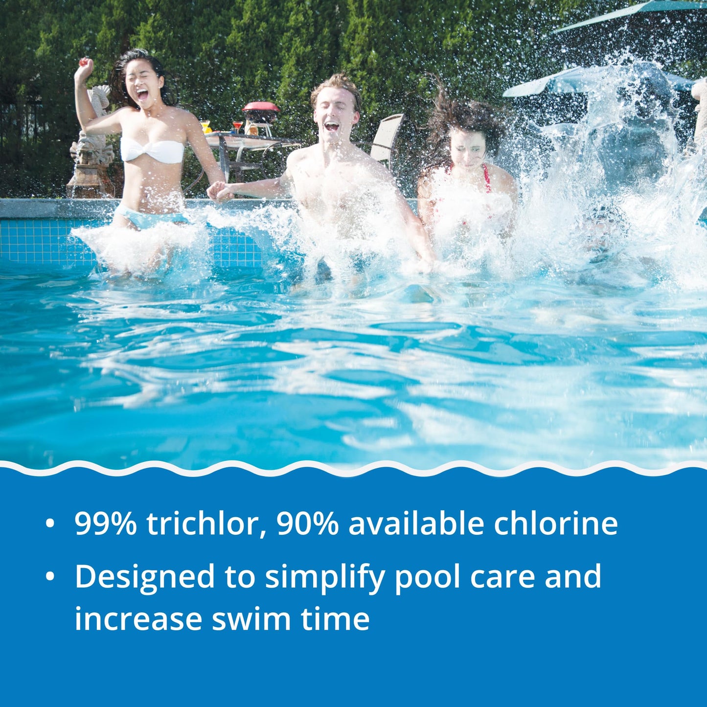 In The Swim 3 inch 5-in-1 Super Multi-Tabs – Swimming Pool Sanitizer – Chlorine - Algaecide - Stabilizer - Clarifier - 24 Pounds