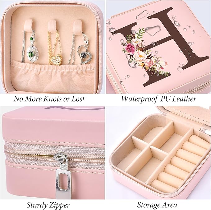 Sister Gifts for Girls, Travel Jewelry Case Box Organizer Personalized Christmas Gifts for Sister Wife Women, Birthday Gift for Elder Sister Big Sister Little Sister