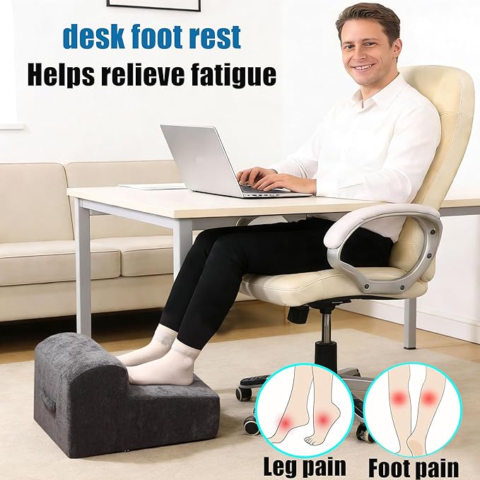 Foot Rest for Under Desk At Work.Ergonomic Foot Rest for Under Desk At Work,Rest for Under Desk Office & Home,Footstool Leg Elevation
