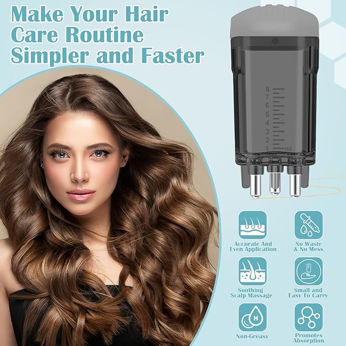 2 PCS Minoxidil Applicators with Cleaning Brush and Dropper, Anglecai Scalp Applicator Comb for Hair Oil Applicator Brush, Minoxidil Brushes for Scalp Applicator Comb for Hair Growth