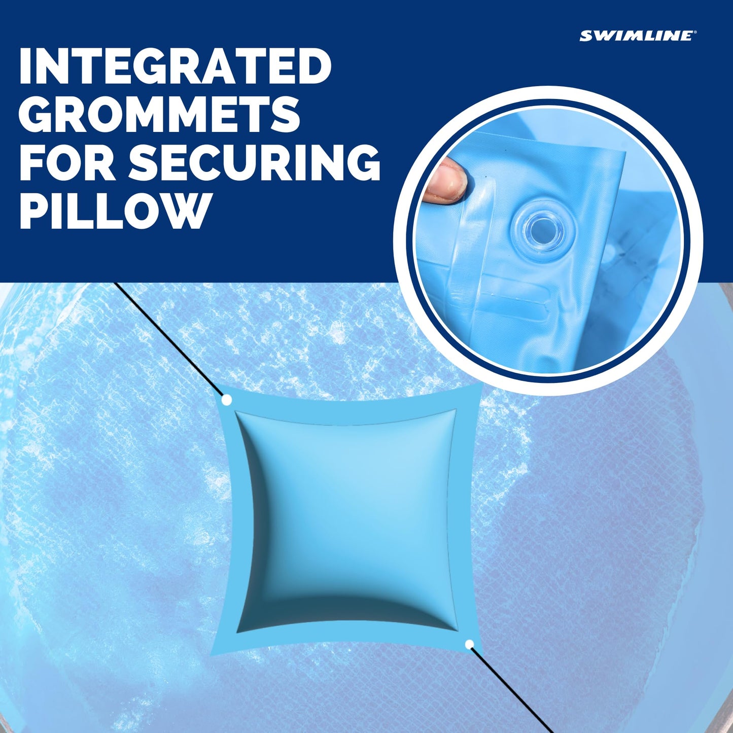 SWIMLINE HYDROTOOLS Air Pillow For Above Ground Pools Cover Winterizing 3-Pack | 4 x 4 ft Cushion Swimming Pool Closing Winter Kit | Cold Resistant Ice Equalizer Thick Pillows Accessories | 1144 ACC44