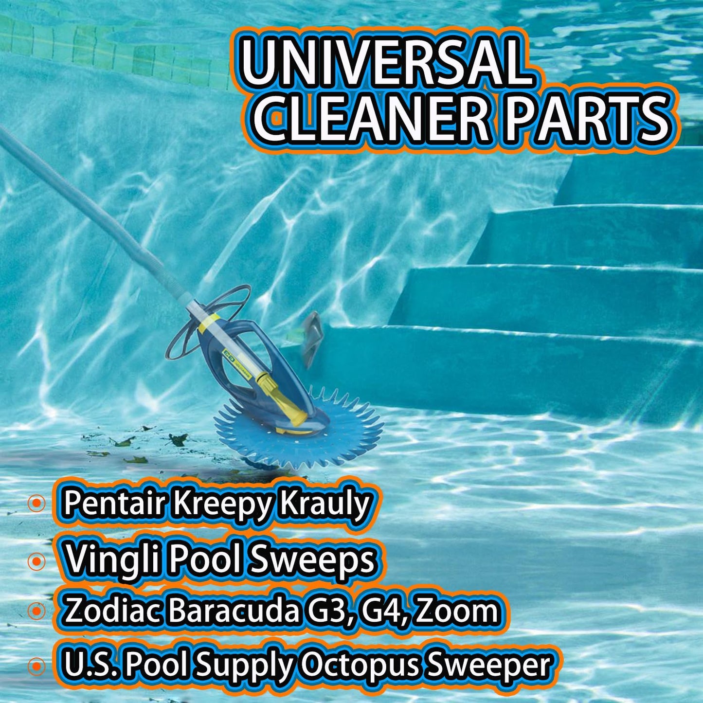 G3 Pool Cleaner Vacuum Parts, Diaphragm Replacement Compatible with Zodiac Baracuda G3, G3 Pro, G4, Vingli Pool Sweeps, U.S. Pool Supply Octopus Sweeper, Pentair Kreepy Krauly (2, Long Life Diaphragm)
