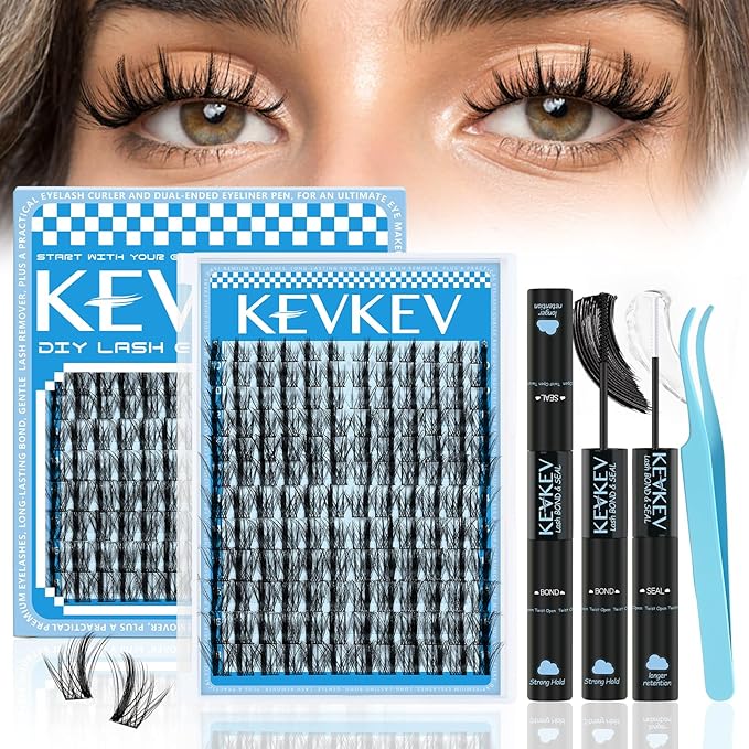 Manga Lash Clusters Kit 8-18mix Spiky Fairy Lash Clusters Kit Ultra-Thin Band Manga Lashes Eyelash Clusters Kit With Lash Bond And Seal DIY at Home(Fairy06 Kit)