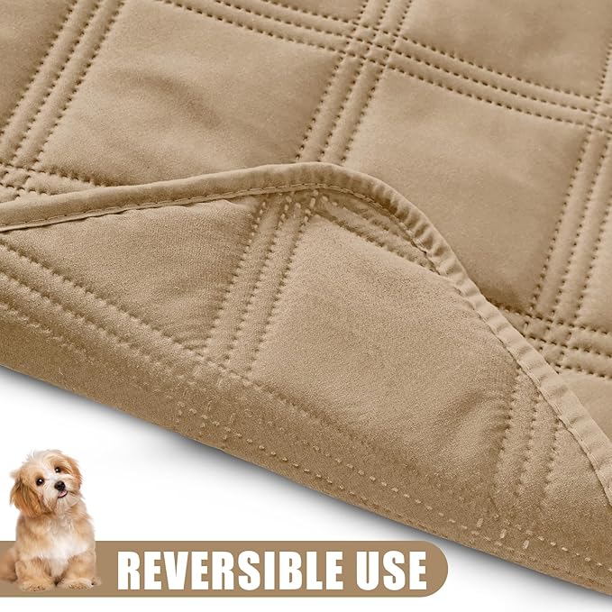Smiry Waterproof Dog Bed Cover Blanket 30x70, Soft Reversible Pet Blanket, Washable Leakproof Cats Dogs Couch Cover for Sofa, Couch, Furniture, Camel/Camel