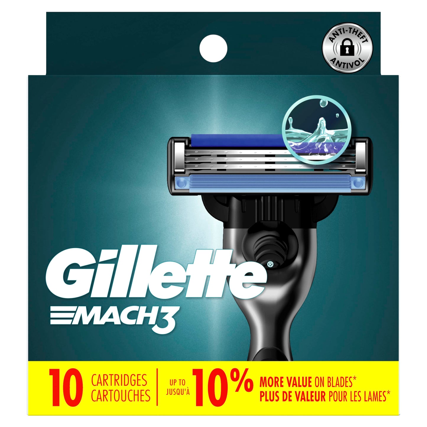 Gillette Mach3 Razor Refills for Men, 10 Razor Blade Refills, (Pack of 2)