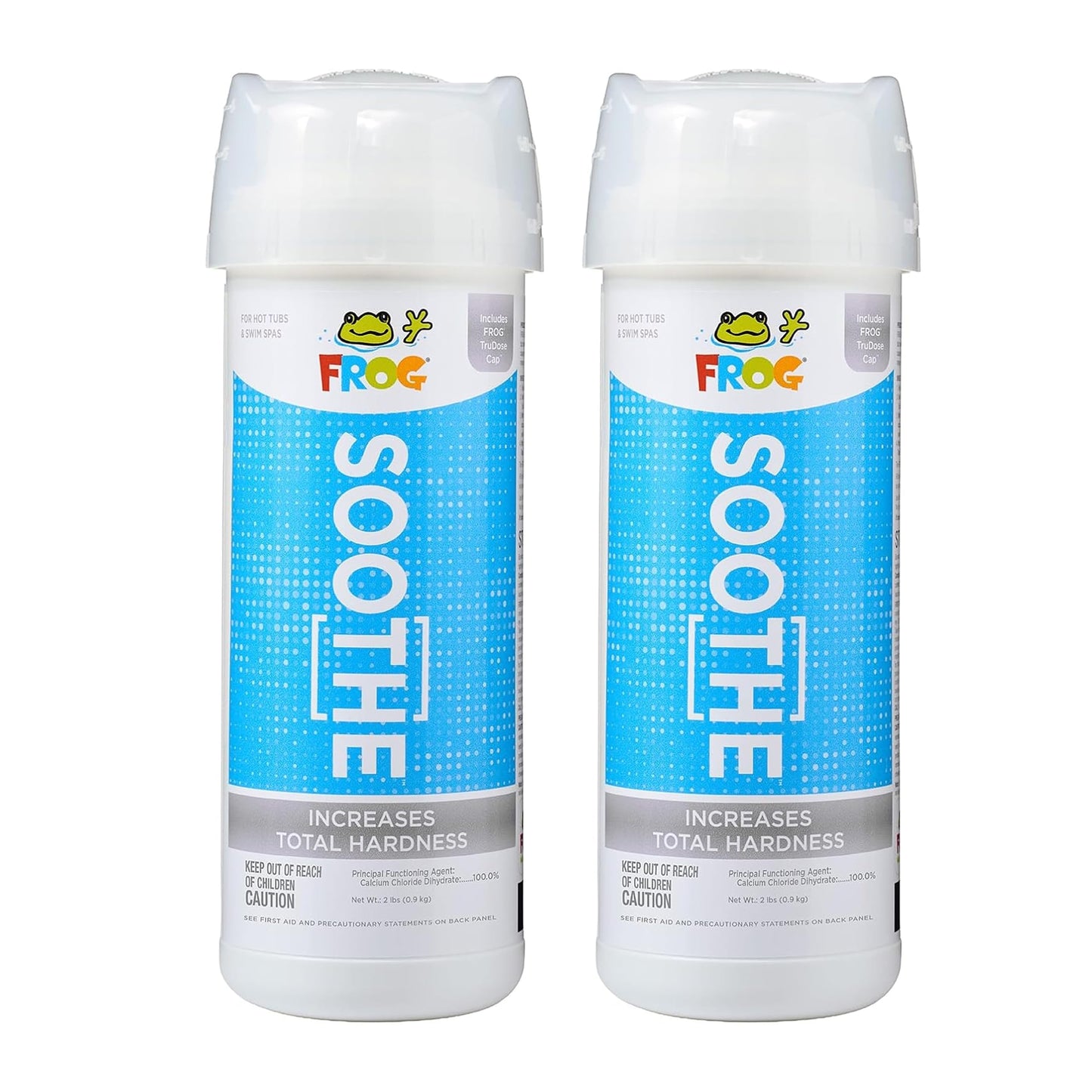 FROG Soothe Calcium Total Hardness Increaser for Hot Tubs and Swim Spas - 2 lb Bottle with TruDose Measuring Cap for Easy Maintenance & Balancing - 2 Pack