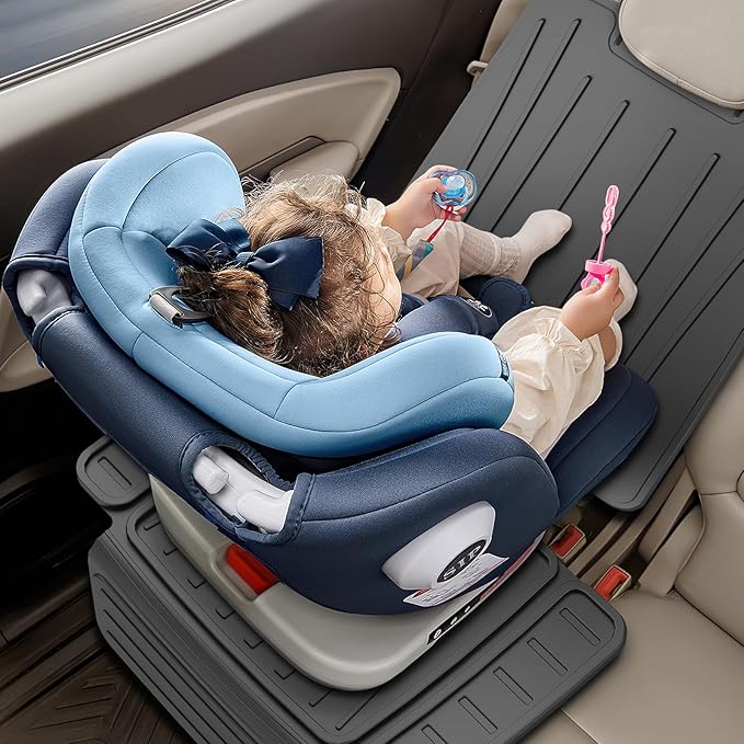 Car Seat Protector for Child Car Seat，TPE Waterproof & Anti-Slip （No Imprints）,carseat Protector car seat Cover Universal Fit for Baby & Pet Use, BPA-Free（Black -1 PC）