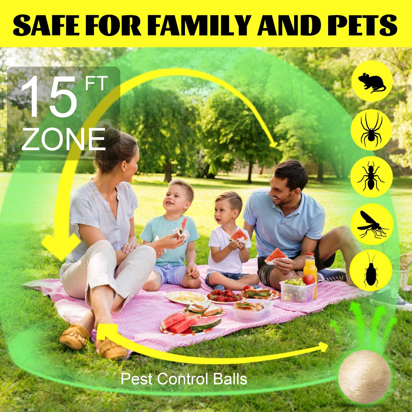 Natural Peppermint Spider Repellent Indoor Pet Safe & Ant Control Balls,Rodent Repellent for Car Engine, Home Storage, Fresh Mint Scent, Safe for Kids and Pets