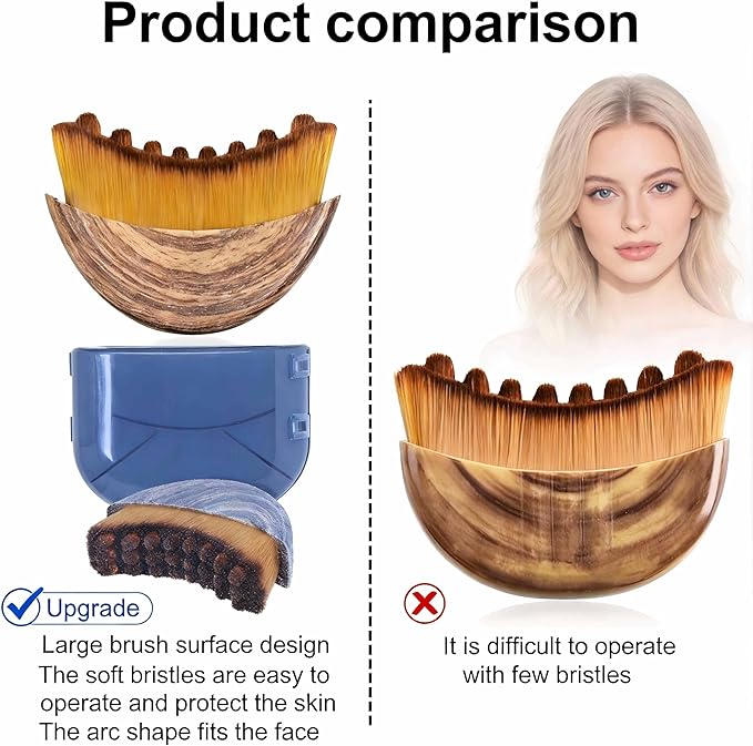 New Lymphatic Contour Face Brush - Dry Brushing Face Massager for Lymphatic Drainage, Chin & Jawline Sculpting - Ergonomic Skin Fit Design to Reduce Puffiness, Relieve Fatigue (2PCS)