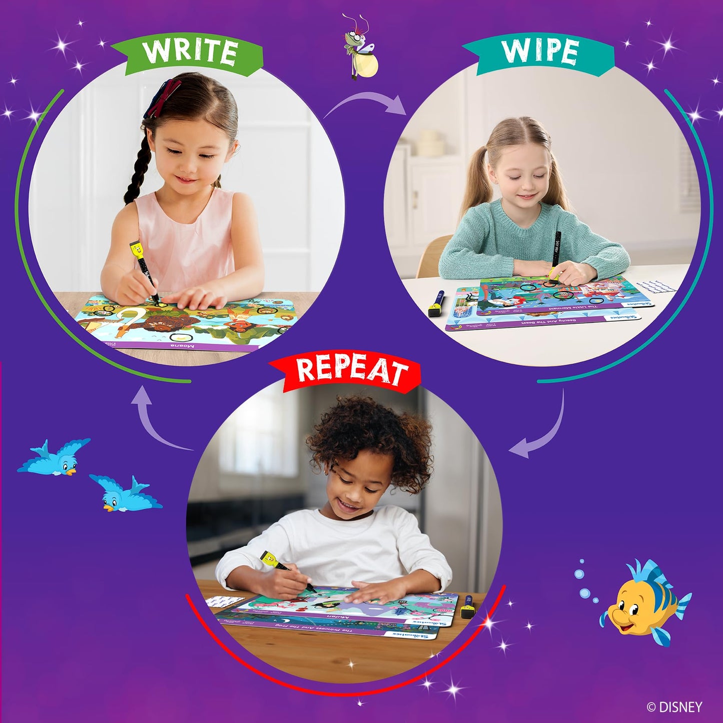 Skillmatics Search and Find Disney Princess Educational Game - Reusable Preschool Learning Activities, Christmas Toys, Art & Crafts, Gifts for Toddlers & Kids of Ages 3, 4, 5, 6