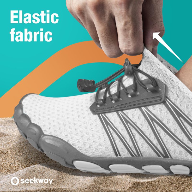 SEEKWAY Water Shoes Sports Quick-Dry Barefoot Aqua Beach Pool Lake Swim Boating Hiking Surfing Men Women Black SP001