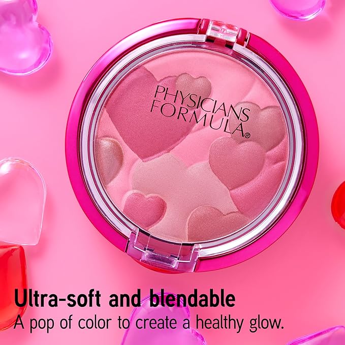 Physicians Formula Happy Booster Glow & Mood Boosting Blush, Silky Smooth Formula, Hypoallergenic, Blends Easily with Radiant Finish Ã¢ÂÂ Rose