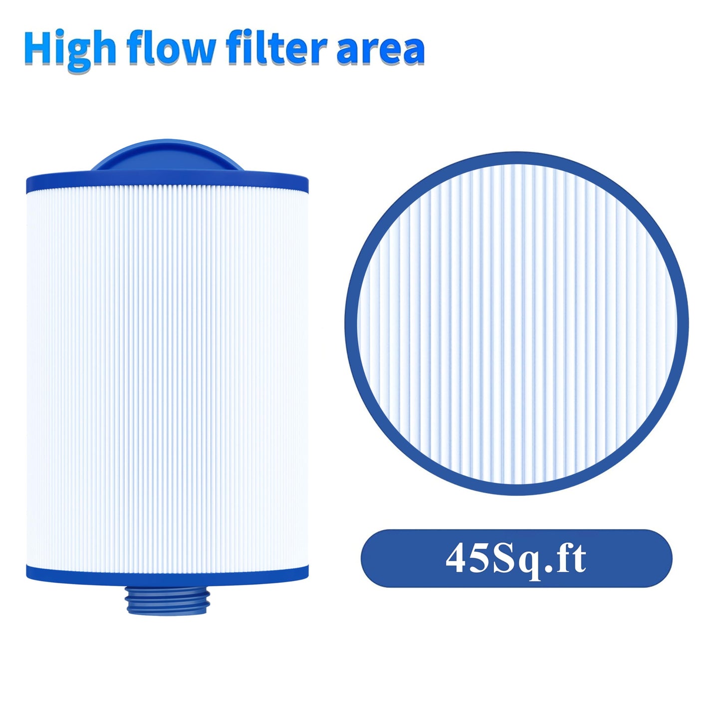 Cryspool® 06008 Filter Compatible with 6CH-940, PWW50P3 (NOT PWW50P4), FC-0359, Viking Spa Hot Tub Filter, 45 Sq. Ft Spa Filter Cartridge, 2 Pack