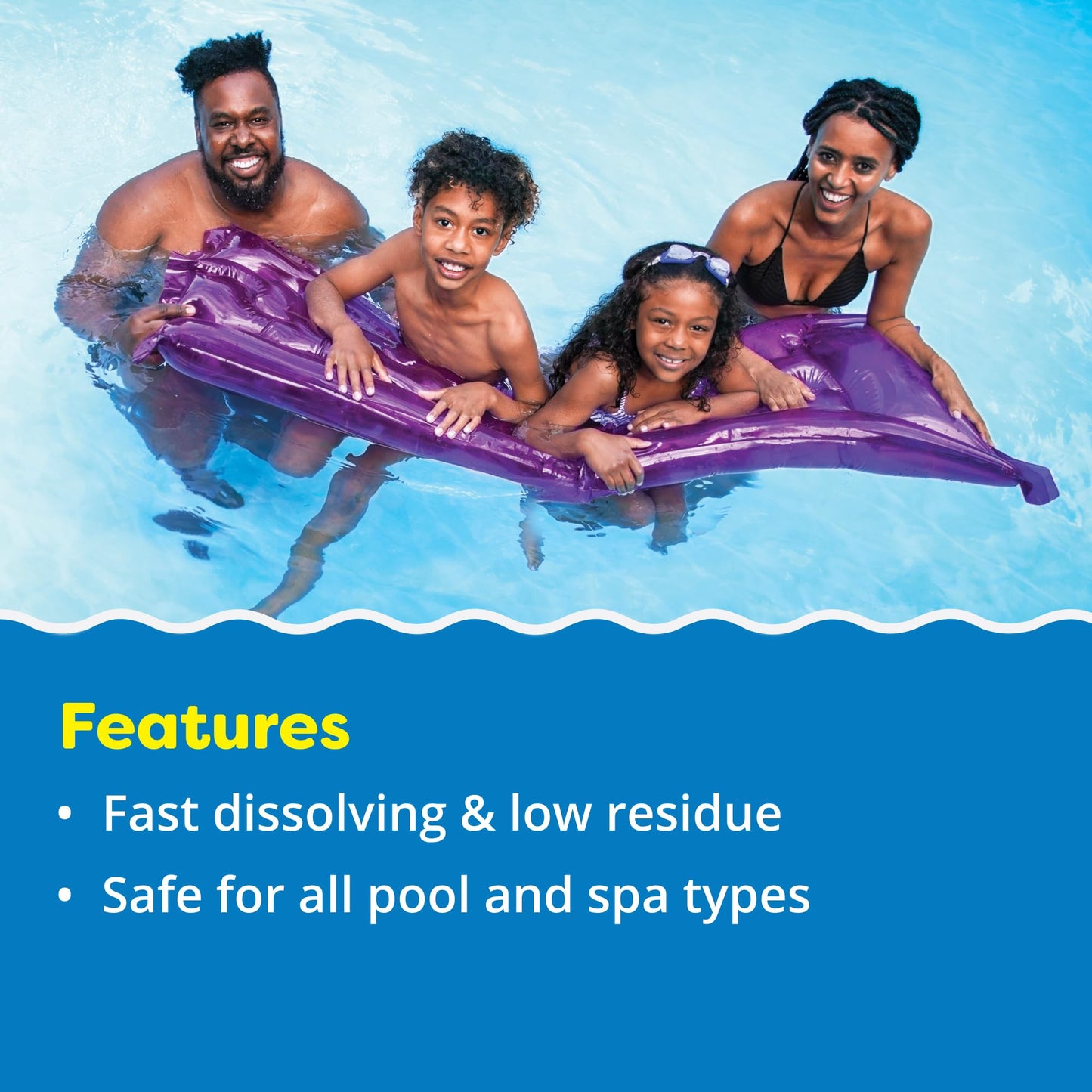 In The Swim Sodium Dichlor Chlorine Shock Granules for Sanitizing Hot Tubs and Spas – Fast Dissolving, pH Balanced Sanitizer - 56% Available Chlorine, 99% Sodium-Dichlor – 5 Pound