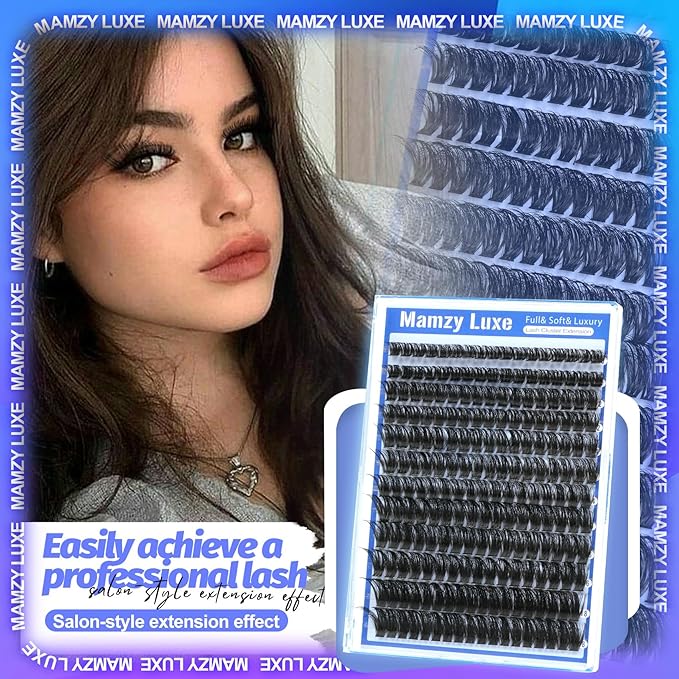 Lash Clusters Wispy 100D Eyelash Clusters 10-18mm Fluff Cluster Eyelash Extensions D Curl No Plastic Feel Individual Lashes Extension 204 Pcs Versatile False Eyelashes Clusters