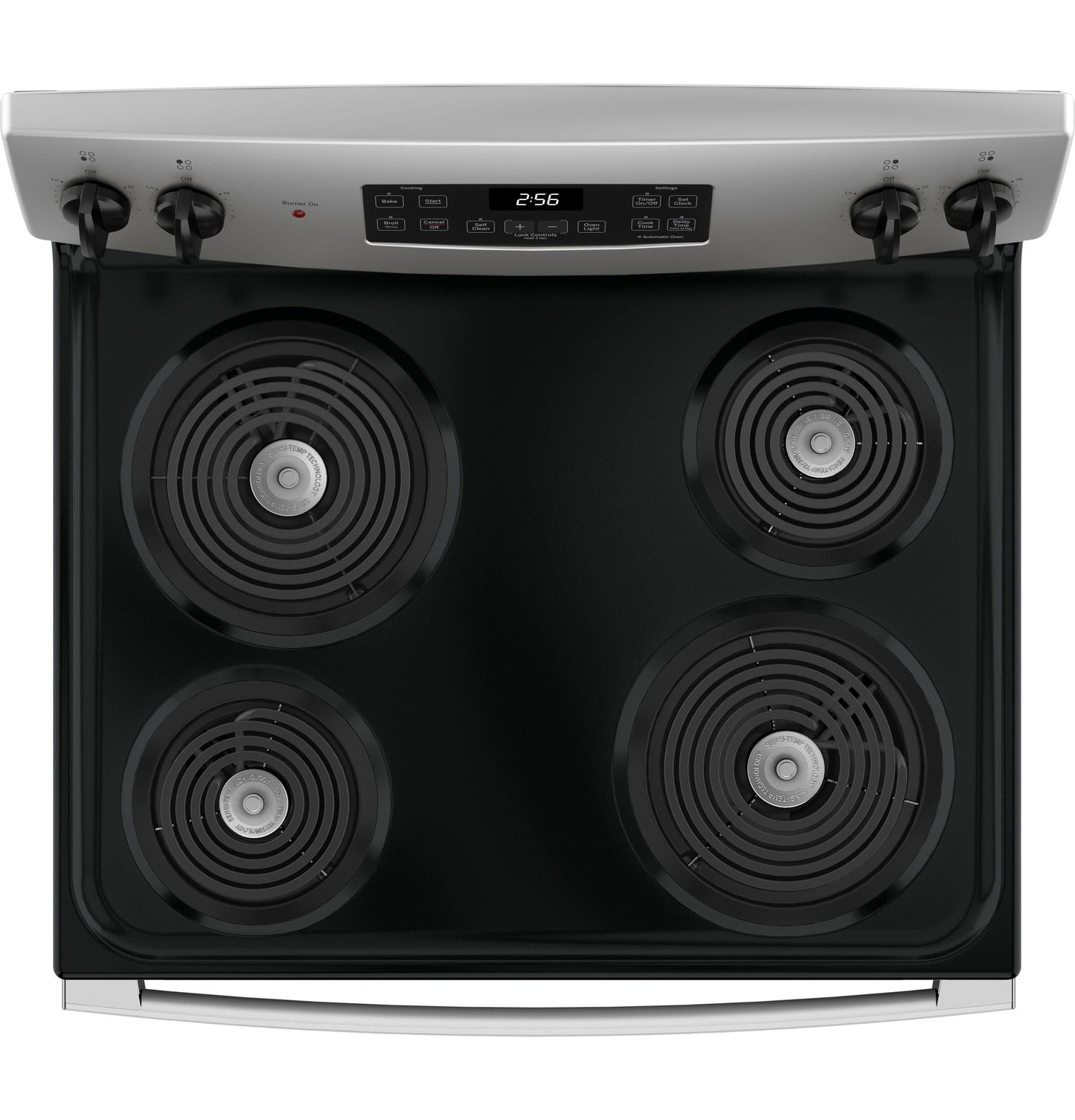GE 30 in. 4 Burner Element Free-Standing Electric Range in Stainless Steel JB256RTSS