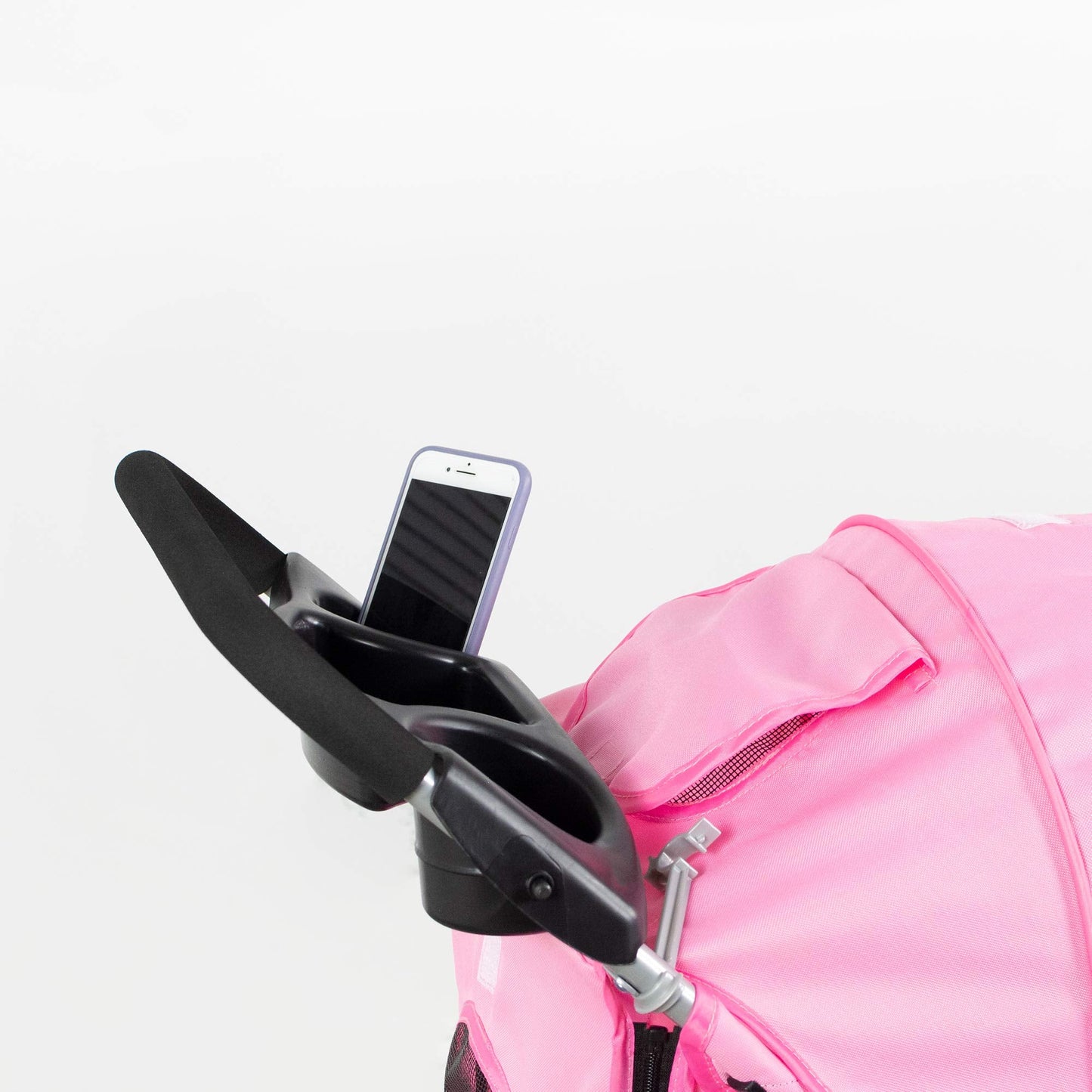 VIVO Pink 4 Wheel Pet Stroller for Cat, Dog and More, Foldable Carrier Strolling Cart, STROLR-V001N