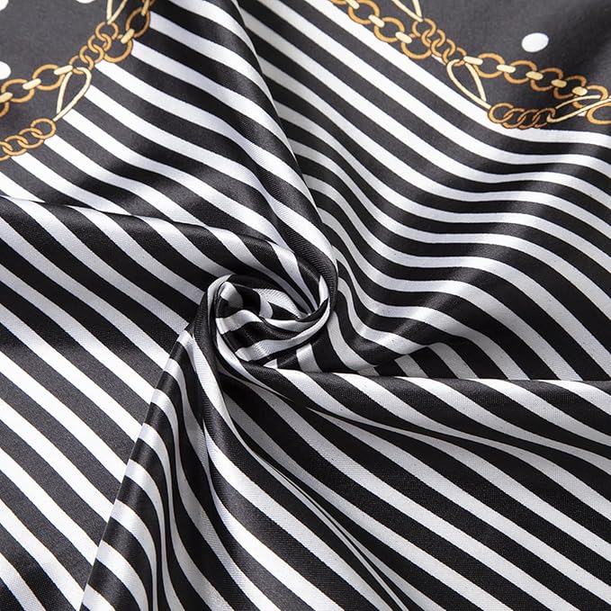 vimate 35" Square Silk Like Head Scarf - Women's Fashion Satin Scarf Bandana for Hair Wrapping at Night.