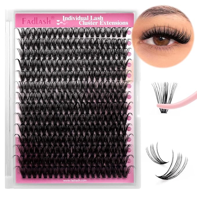 Individual Lashes Extension Semi Permanent Lashes C Curl Lash Clusters 10D 20D 30D 40D Individual Lashes Extension Eyelash Supplies (40D-0.07C, 15-20mm)