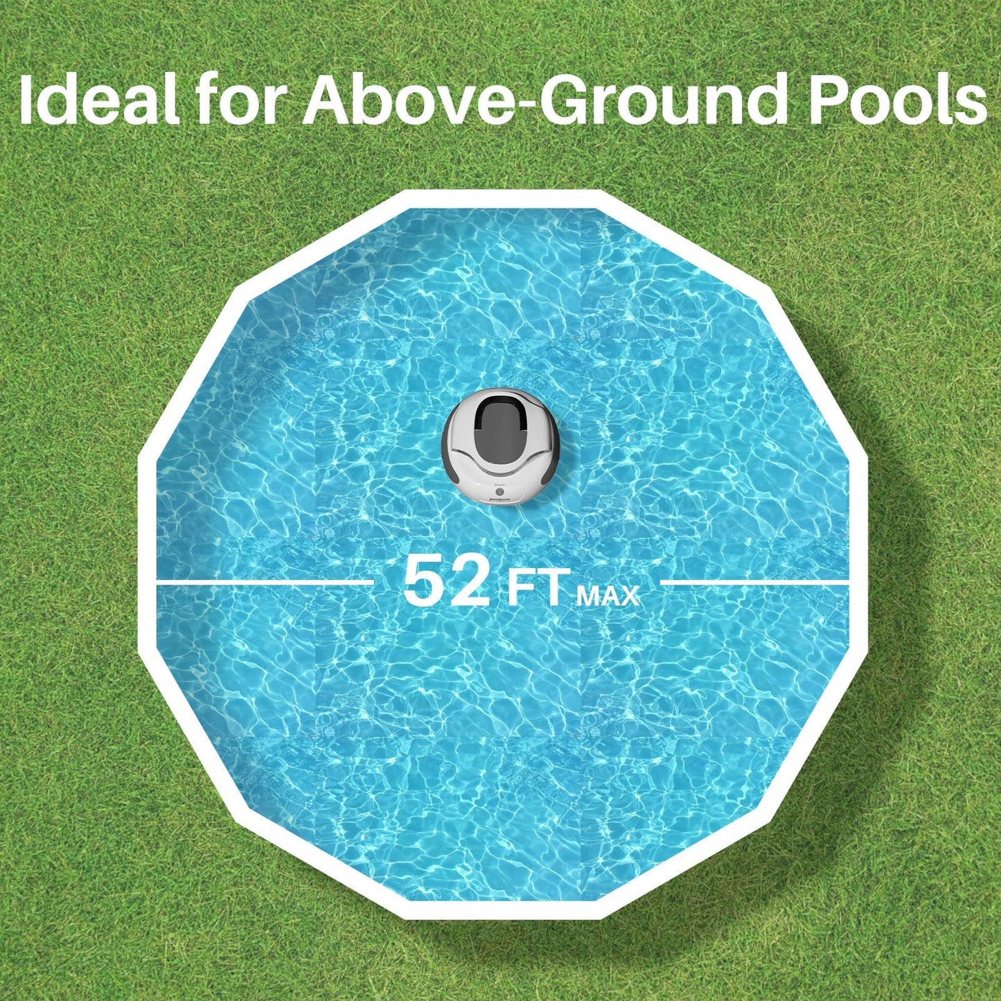 POOLPURE AquaGuard SE II Cordless Pool Vacuum, Dual Motor, 5000mAh Battery, 120 Minutes Runtime, Blue, 1000 Sq Ft Coverage, Automatic