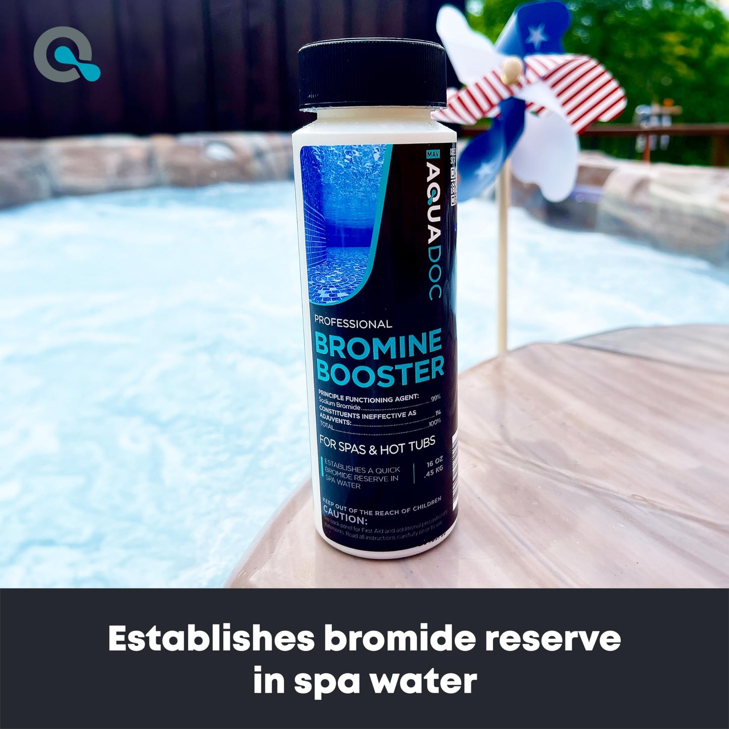 AquaDoc Bromine Booster for Hot Tub and Spa - 16 oz - Sodium Bromide to Establish Bromide Reserve - Compatible with Bromine Tablets - Made in USA