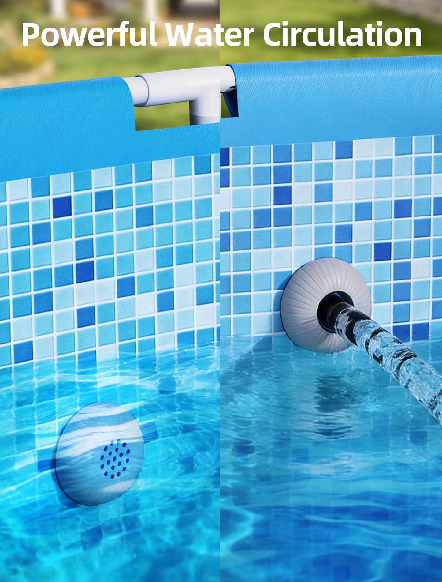 SHAPON Above Ground Pool Inlet & Outlet Replacement Kit with Plunger Valve, 1.5'' Strainer Connector & Jet Nozzle, Compatible with Intex/Coleman Pool Parts & Accessories