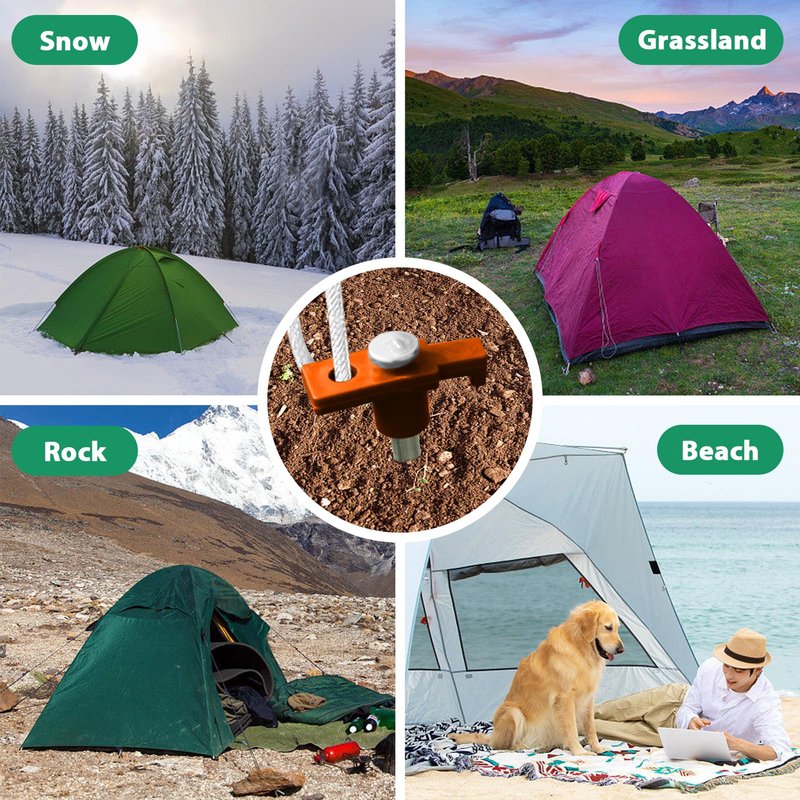 Eurmax USA 10-Pack Secure Protection Galvanized Tent Stakes,Rust-Proof Steel Canopy Anchors for High Winds,Heavy Duty Commercial Ground Pegs for Camping,Pop Up Tents&Gazebos - Includes 4x10ft Ropes