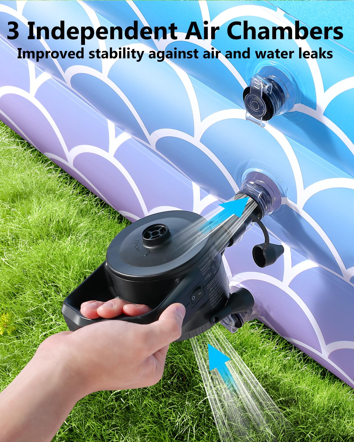 Sunrio 2025 Upgrade Inflatable Pool for Kids and Adults-120"*72"*22" Full-Sized Inflatable Swimming Pool Leakproof Blow Up Above Ground for Backyard Outdoor Garden Summer Water Party Pink