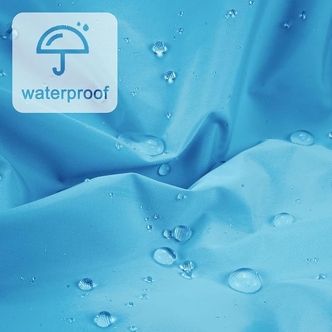 Reusable Shower Cap for Women, Large Waterproof Shower Bonnet with Elastic Band, Washable Bath Hair Cap for Long, Curly Hair, Braids, Daily Shower, Home Spa, Travel(Lake Blue)