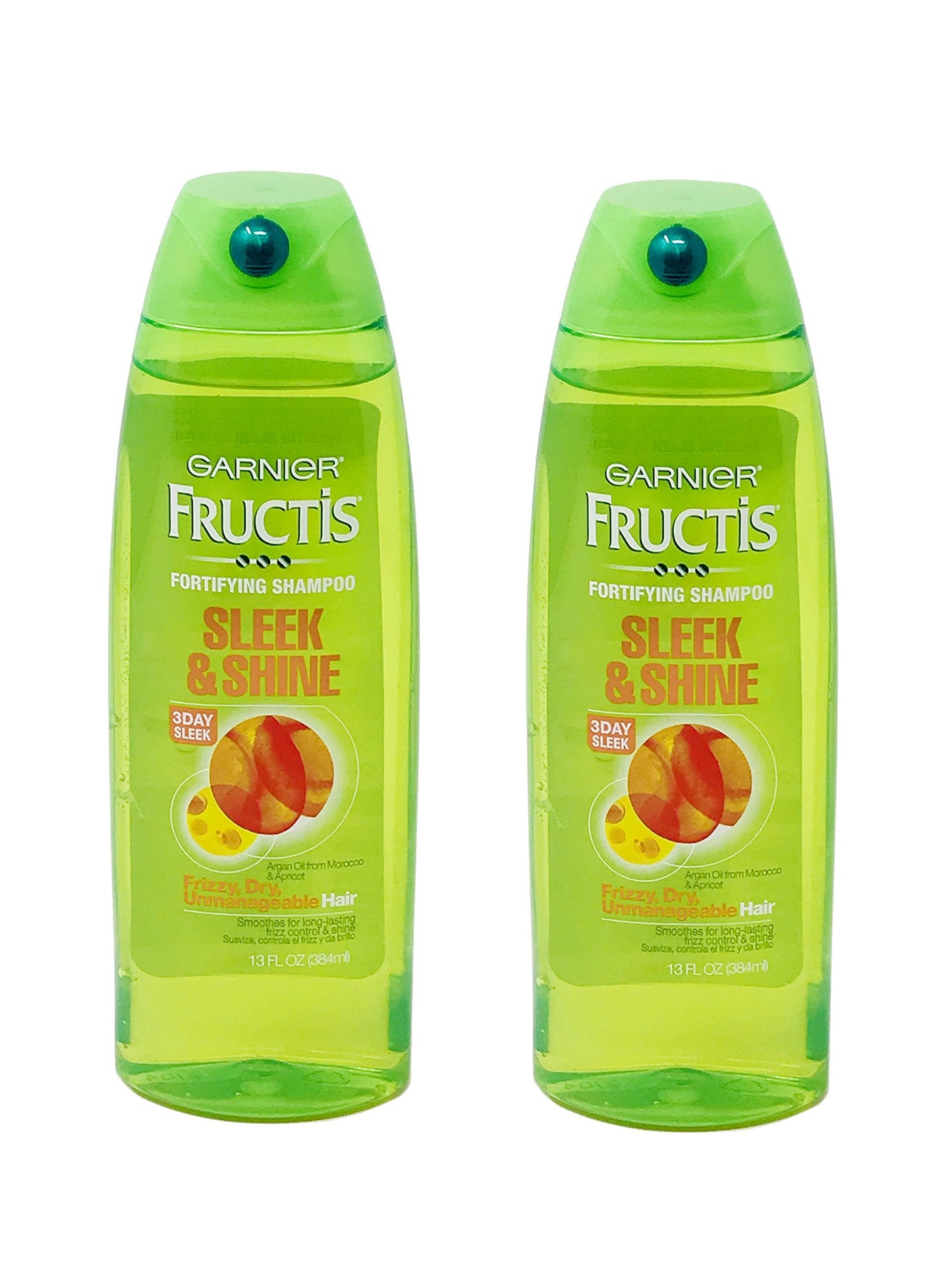 Garnier Fructis Shampoo Sleek & Shine 13 Ounce Frizzy/Dry (384ml) (2 Pack)