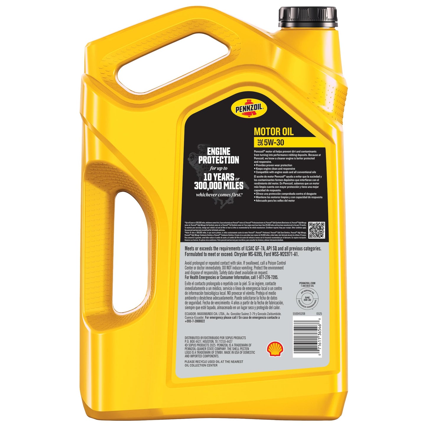 Pennzoil 5W-30 Motor Oil, 5 Quart (3 Pack)