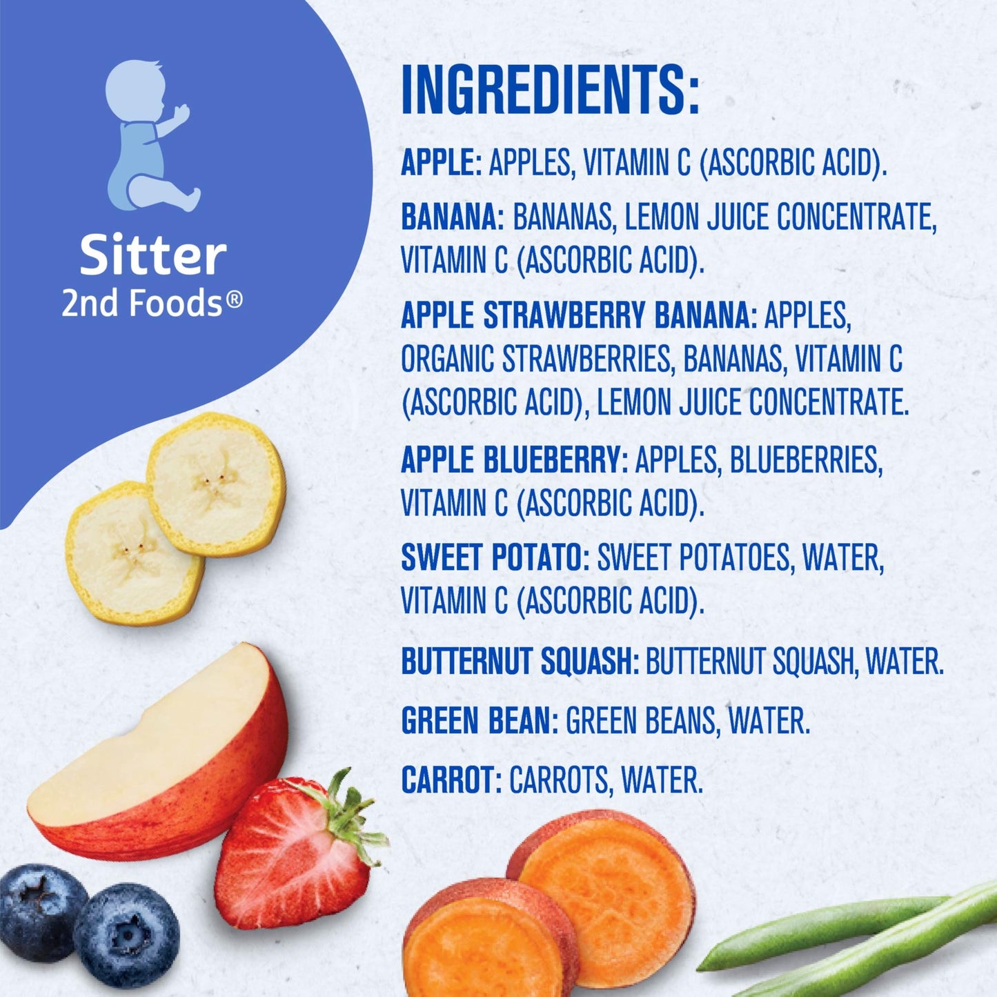 Gerber Baby Foods 2nd Foods Variety Pack, Natural for Baby, Fruit & Veggie Favorites, 8 Ounce (Pack of 32)