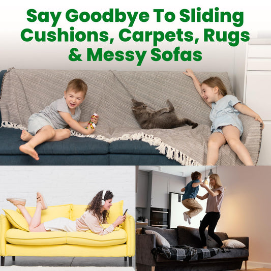 ECOHomes Heavy Duty Strips for Couch Cushions 4 Inch x 6.5 FT Keep Sofa Cushions from Sliding - Adhesive Hook and Loop Tape Roll to Prevent Sliding Couch Cushion, Outdoor Non Slip Furniture Grip White