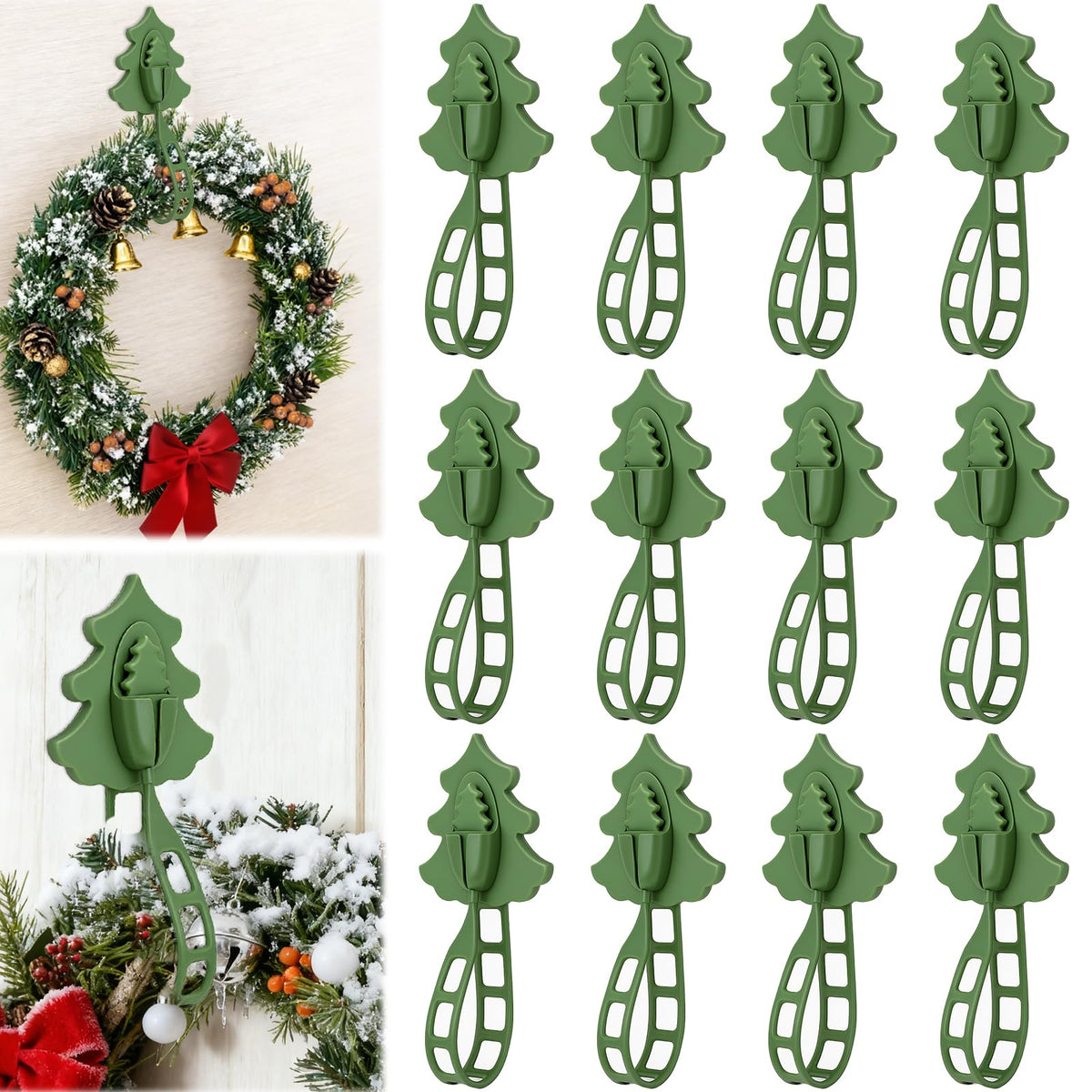 XANGNIER Christmas Garland Hooks for Mantle,Reusable Silicone Garland and Stocking Mantel Holders,Garland Hanging Hooks for Wall,Fireplace,Light,Ornament Decorations,Wreath Door Hanger Christmas Decor