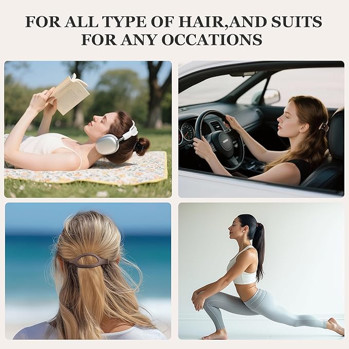 8 Pack Flat Hair Clips for Women, Matte Flat Claw Clips for Thick & Thin Hair No-Slip Strong Hold Hair Barrettes, French Duckbill Styling Accessories for Women