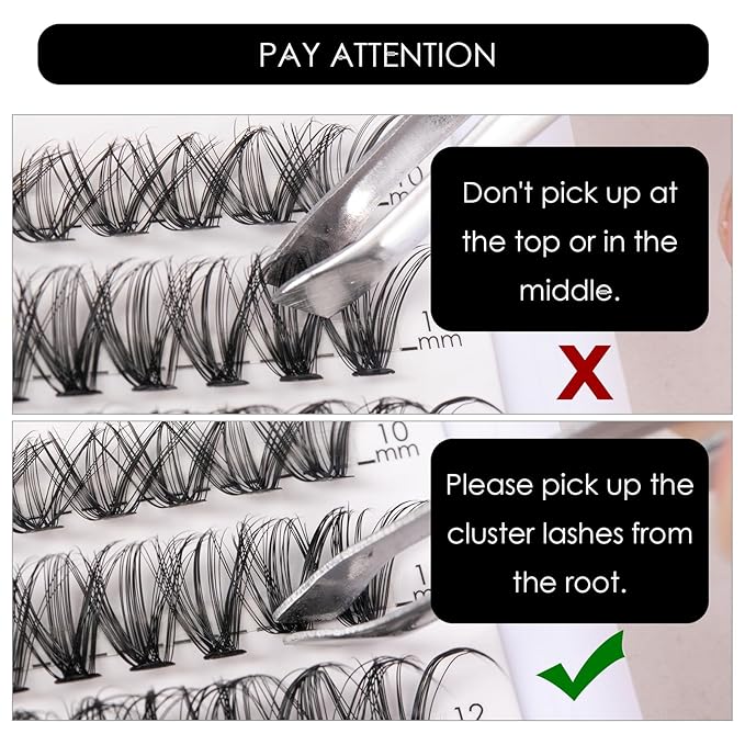 Lash Clusters 320pcs Individual Lashes 30D&40D DIY Lash Extensions Lash Clusters False Eyelashes Natural Look 10-16mm Mix Cluster Eyelash Extensions EASY TO USE (30D+40D-0.07D)