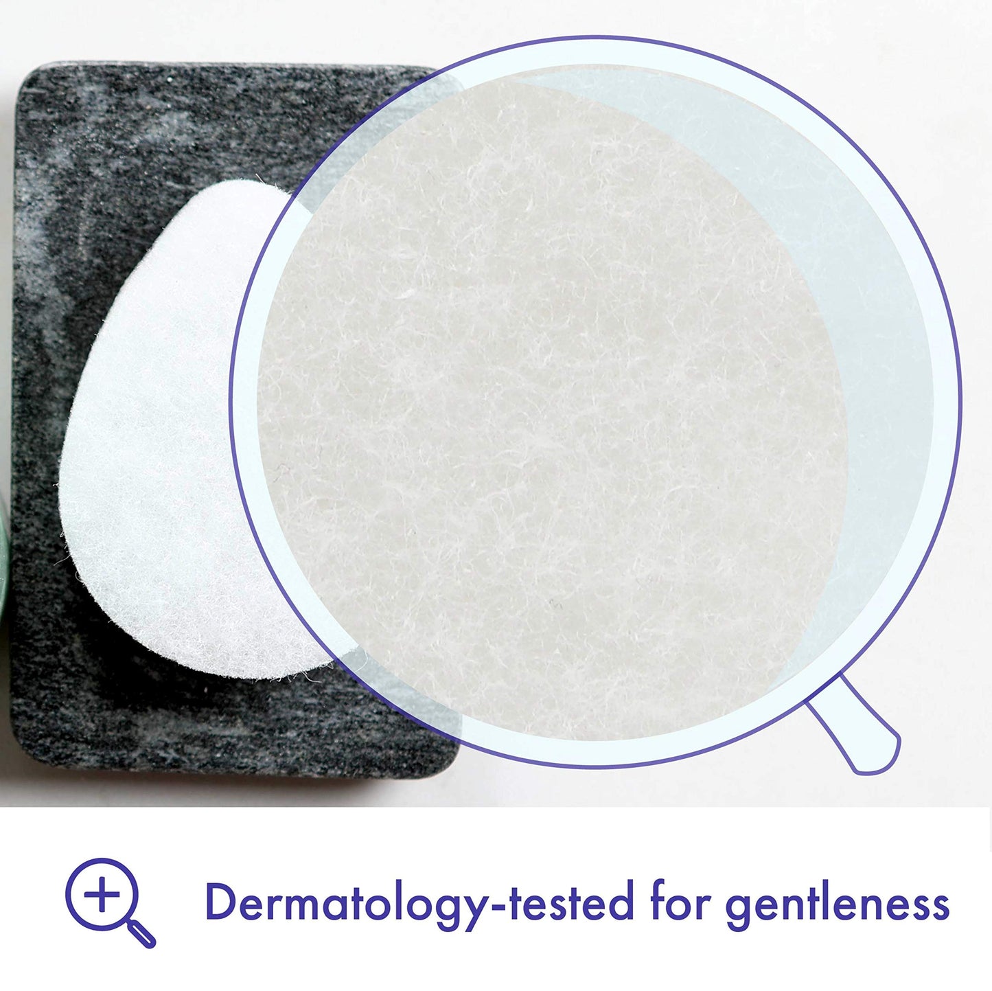 Buf-Puf Facial Sponge, Exfoliating | Dermatologist Developed | Reusable | White | Pack of 3