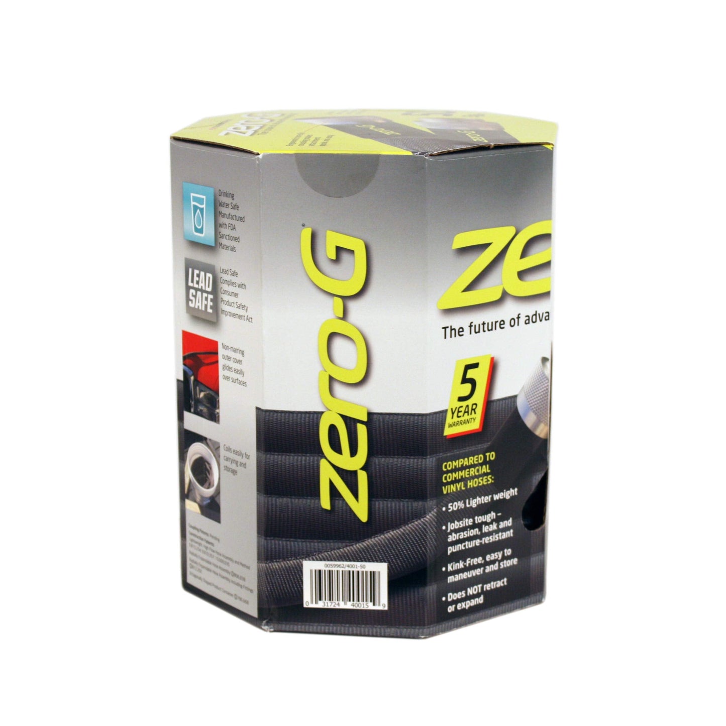 New zero-G 4001-50 Lightweight, Ultra Flexible, Durable, Kink-Free Garden Hose, 5/8-Inch by 50-Feet