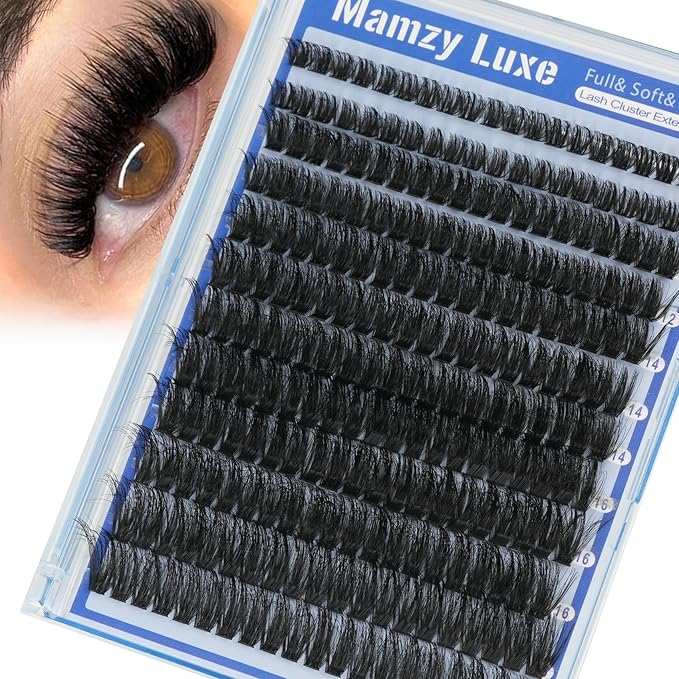 Lash Clusters Wispy 100D Eyelash Clusters 10-18mm Fluff Cluster Eyelash Extensions D Curl No Plastic Feel Individual Lashes Extension 204 Pcs Versatile False Eyelashes Clusters