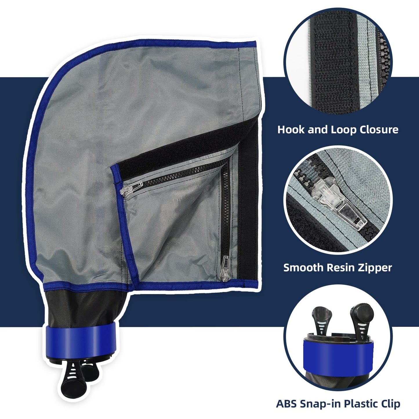 UCEDER 3900 Double Pool Cleaner Replacement Bag with Zipper Enclosure,Wide Hook & Loop Closure SuperBag Compatible with 3900 Sport/P39/39-310 (2)