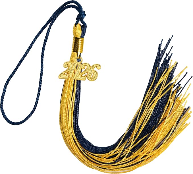GraduationMall Single&Multiple Color Graduation Tassel with 2026 Year Charm 9"