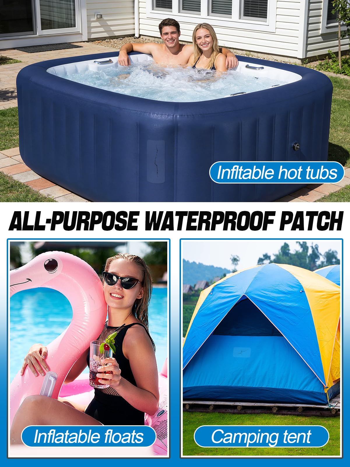 Aulock High-Viscosity Clear TPU Pool Patch Repair Kit - Underwater Patching, Self-Adhesive Pool Liner Patch for In-ground & Above Ground Pools, Inflatable Hot Tubs & Floats, 4in W x 9.8ft L